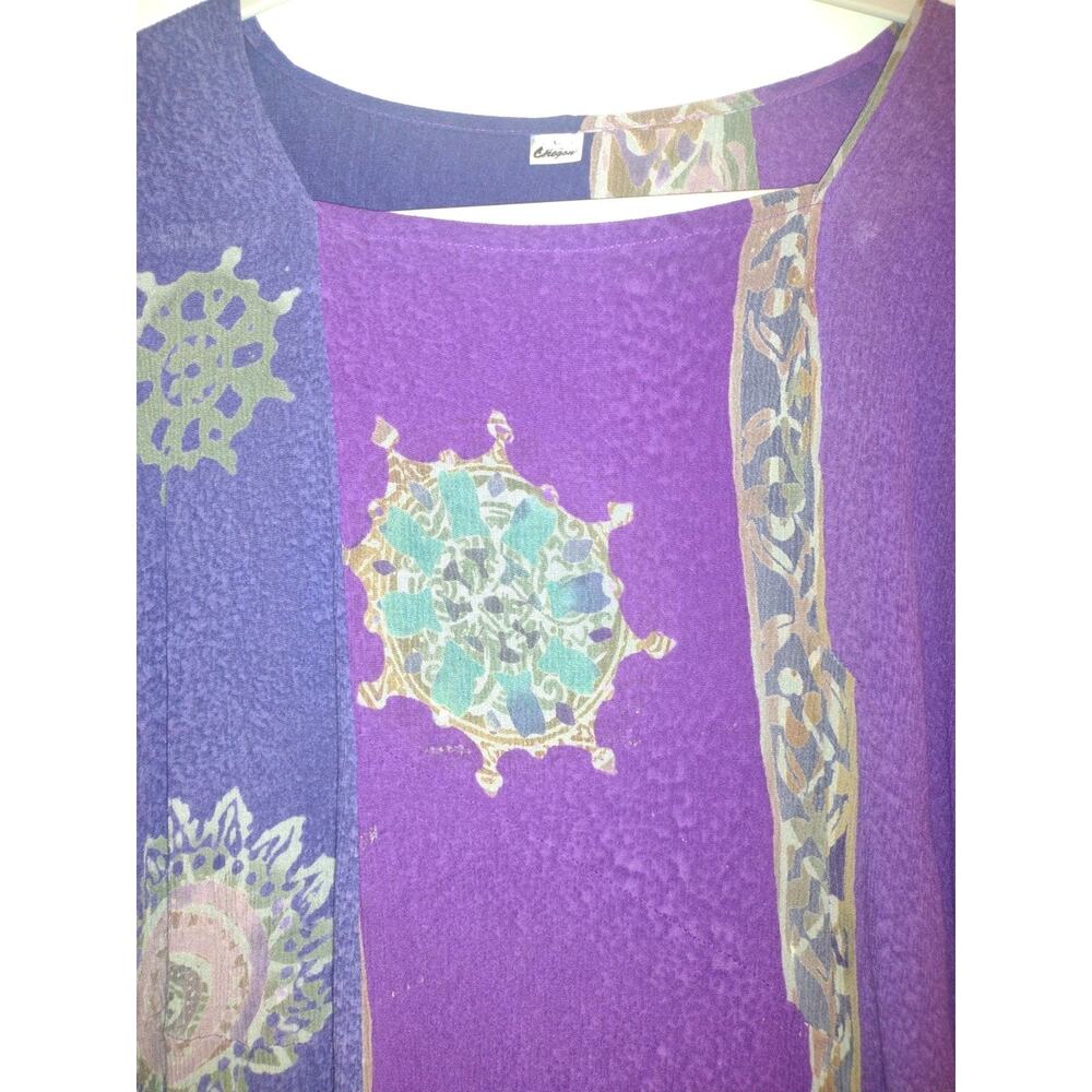 Oregon Spirit Purple Boho Tunic/Dress Asymmetrical Artsy Festival Fair Women L - Picture 5 of 7